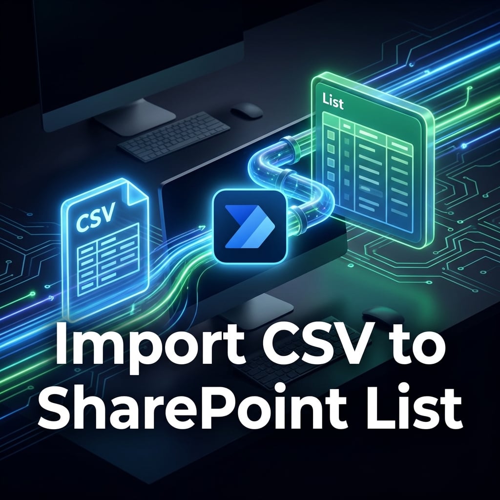 Power Automate: Import CSV into SharePoint List (No Premium Actions) cover image